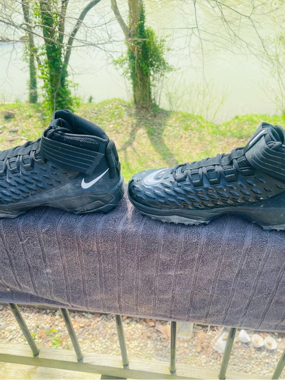 Mens 14 Nike Force Savage Pro 2 Shark Black Football Cleats BV5448-001 New - Picture 2 of 10
